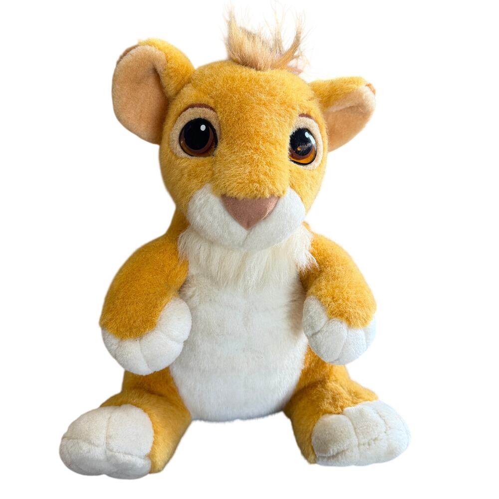 Vintage 1993 Mattel Disney Lion King Simba Talking Plush WORKS Clean Sound